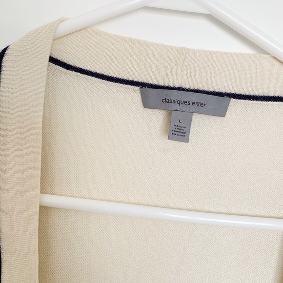 Beige/White Cashmere Silk Cardigan - Picture 2 of 5